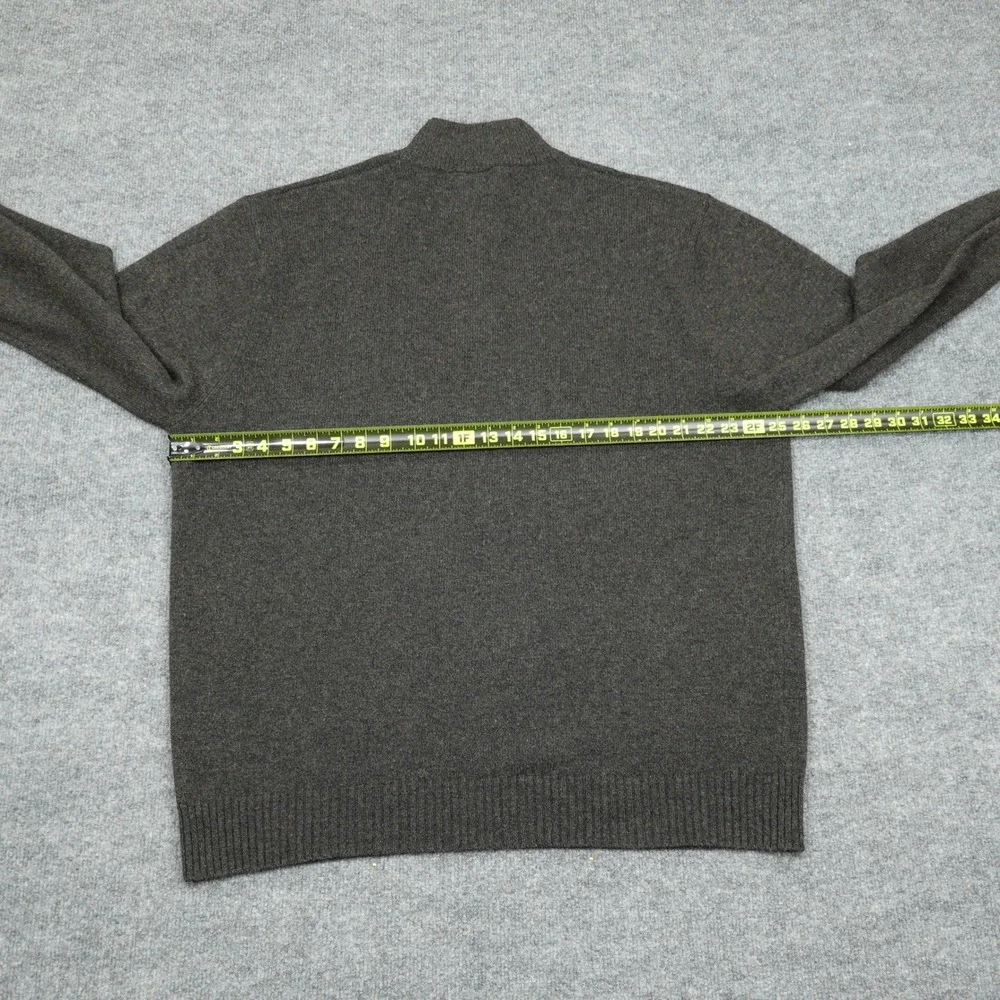 Jos. A. Bank Sweater Men XXL Brown Lambs Wool Blend 1/4 Zip Executive Collection